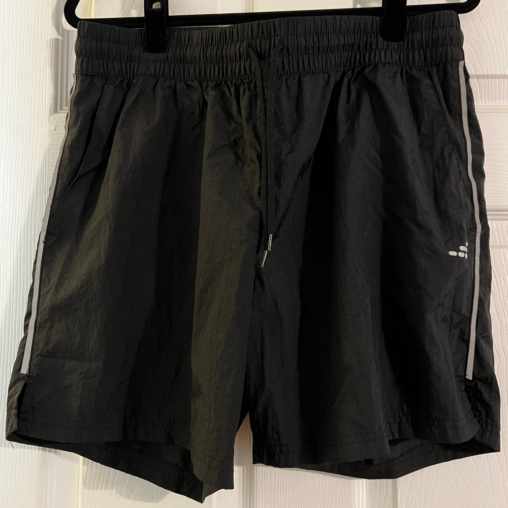 BCG Black Sports Shorts with Reflective Stripe